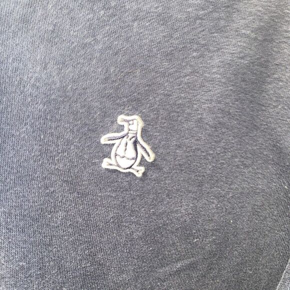 Original Penguin Full Zip Fleece Embroidered Pete Hoodie Navy Large - Picture 5 of 8